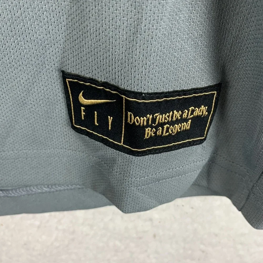 Nike Swoosh Fly Basketball‎ Jersey Womens Small Gray Dri-Fit Legend 7095